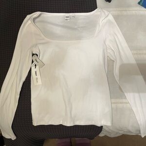 Aritizia HomeStretch Squareneck Long sleeve - cloud white L